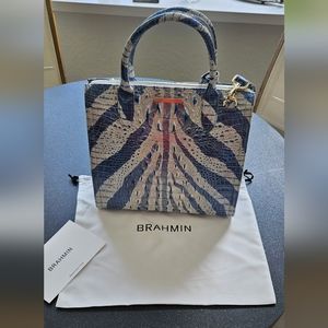 Brahmin Caroline Dazzle Melbourne Leather Satchel